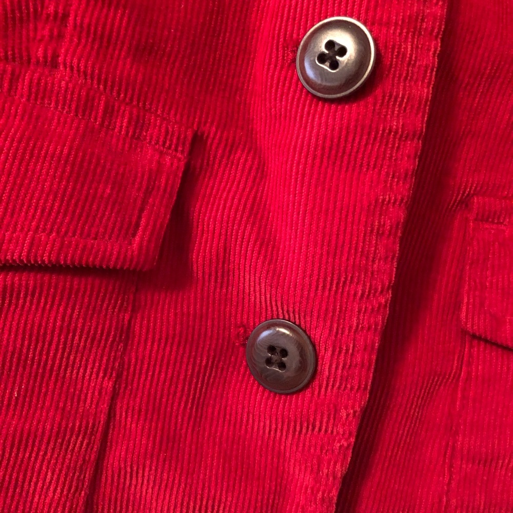 Red Talbots Size 4 Cuderoy Blazer - image 2